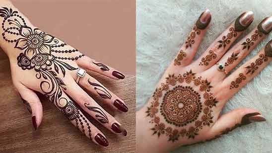 Left Hand Arabic Mehndi Design Image