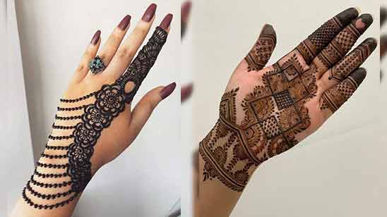 Left Hand Easy Arabic Mehndi Design