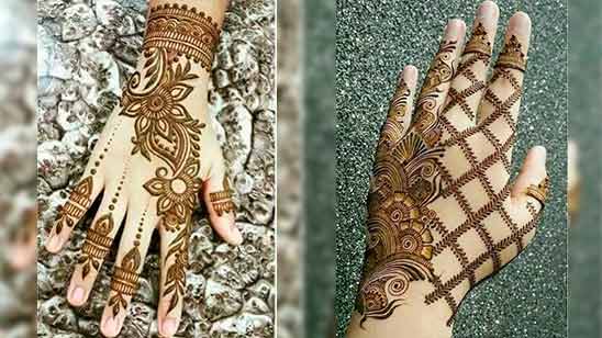 Simple Arabic Mehndi Designs for Left Hand